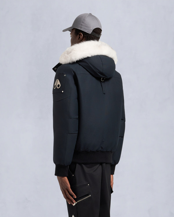 Moose Knuckles - M35MB000S - ORIGINAL BALLISTIC SHEARLING TRIM BOMBER JACKET - MENS -  - Back