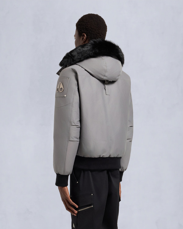 Moose Knuckles - M35MB000S - ORIGINAL BALLISTIC SHEARLING TRIM BOMBER JACKET - MENS - - Back