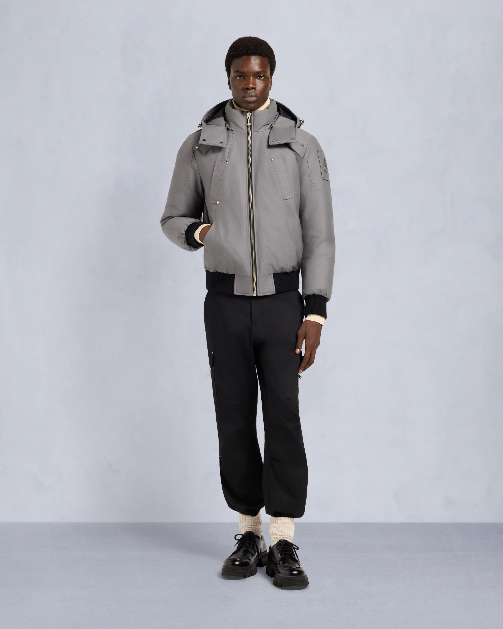 Moose Knuckles - M35MB000S - ORIGINAL BALLISTIC SHEARLING TRIM BOMBER JACKET - MENS - - Detail6