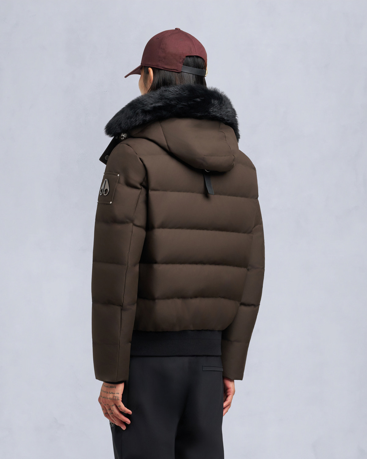 Moose Knuckles - M35MB005S - Cloud Shearling Trim Bomber Jacket - MENS - - Back