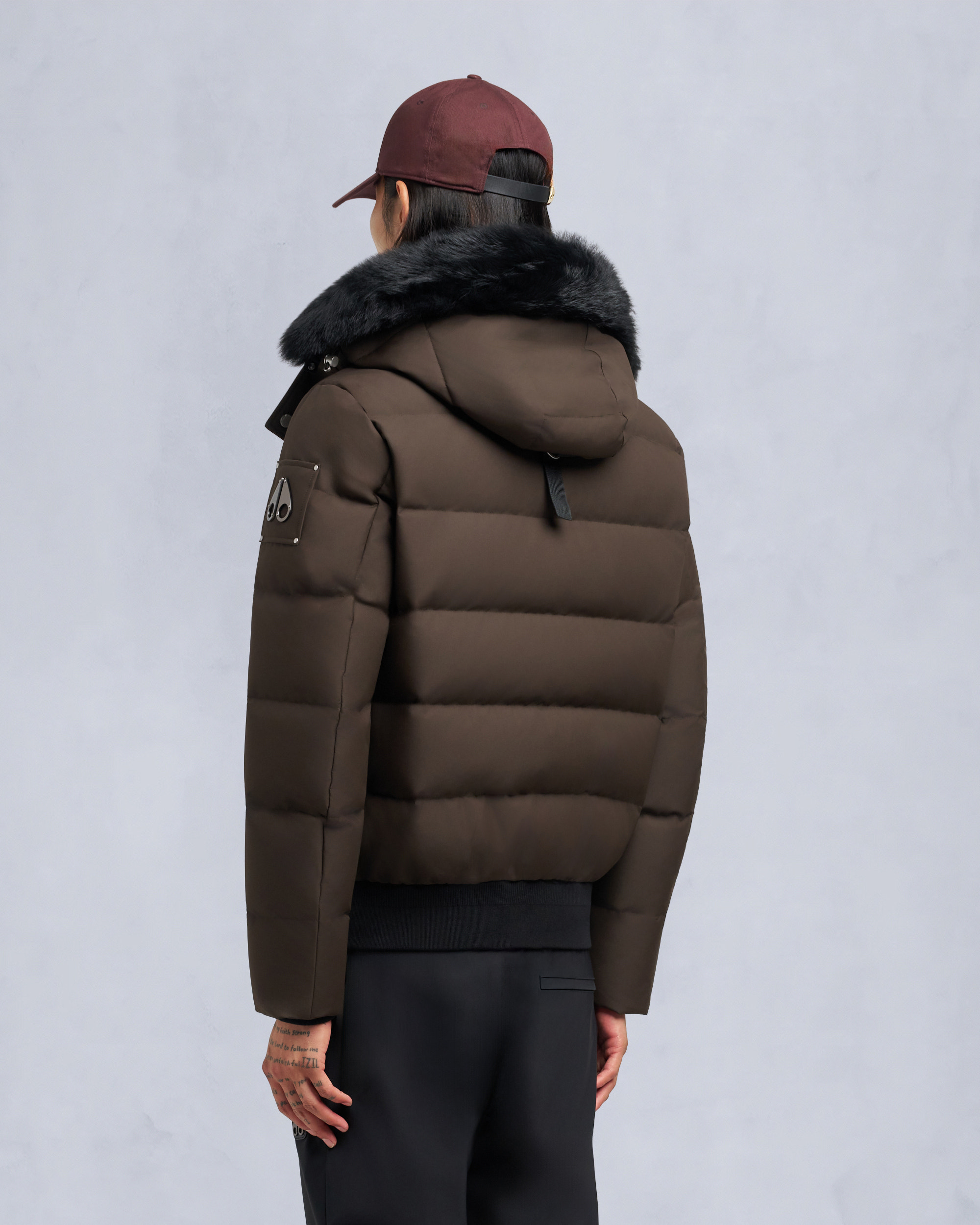 Moose Knuckles - M35MB005S - CLOUD SHEARLING TRIM BOMBER JACKET - MENS - - Back