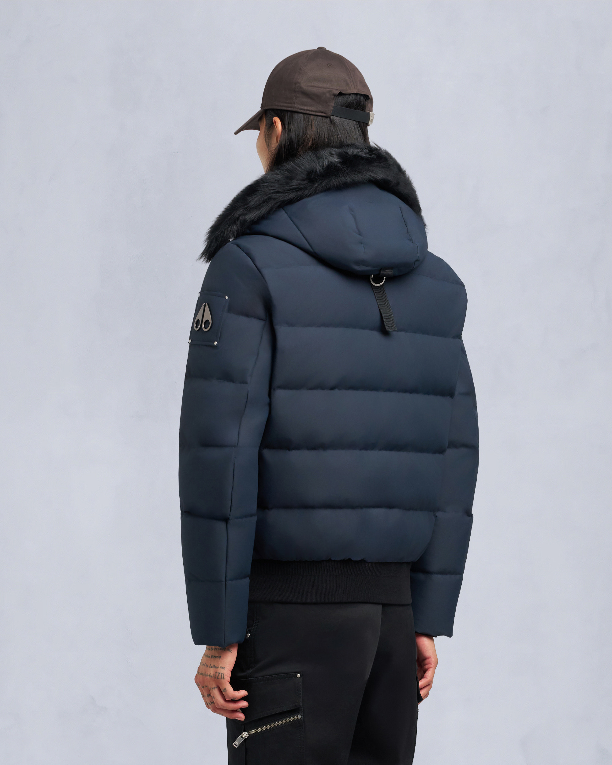 Moose Knuckles - M35MB005S - CLOUD SHEARLING TRIM BOMBER JACKET - MENS - - Back