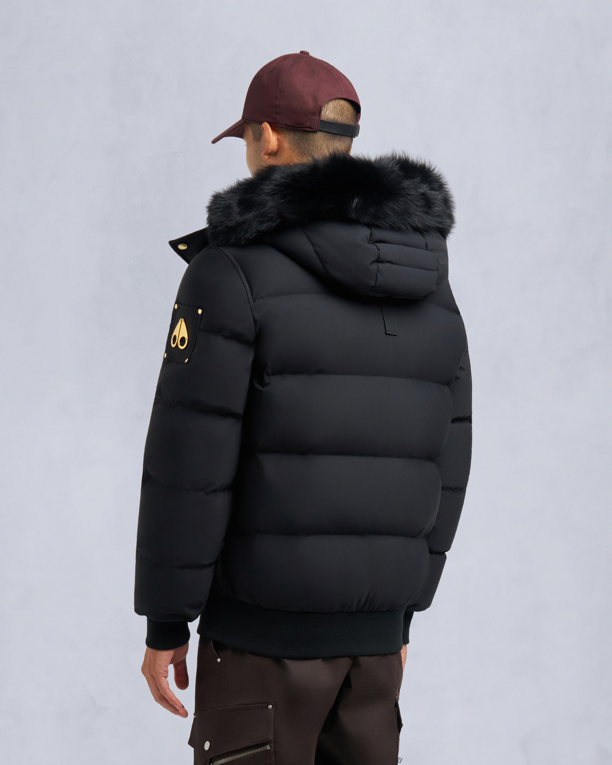 Moose Knuckles - M35MB021GS - Gold Series Stagg Shearling Bomber Jacket - MENS - - Back