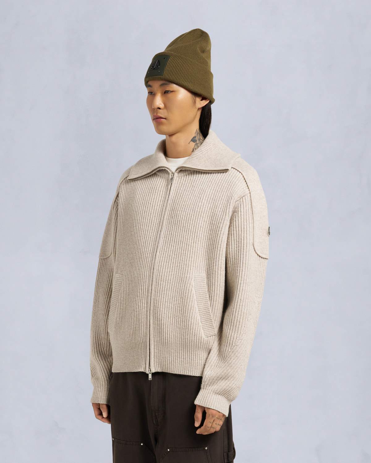 Moose Knuckles - M35MK665 - Colson Full-Zip Sweater - MENS - - Front