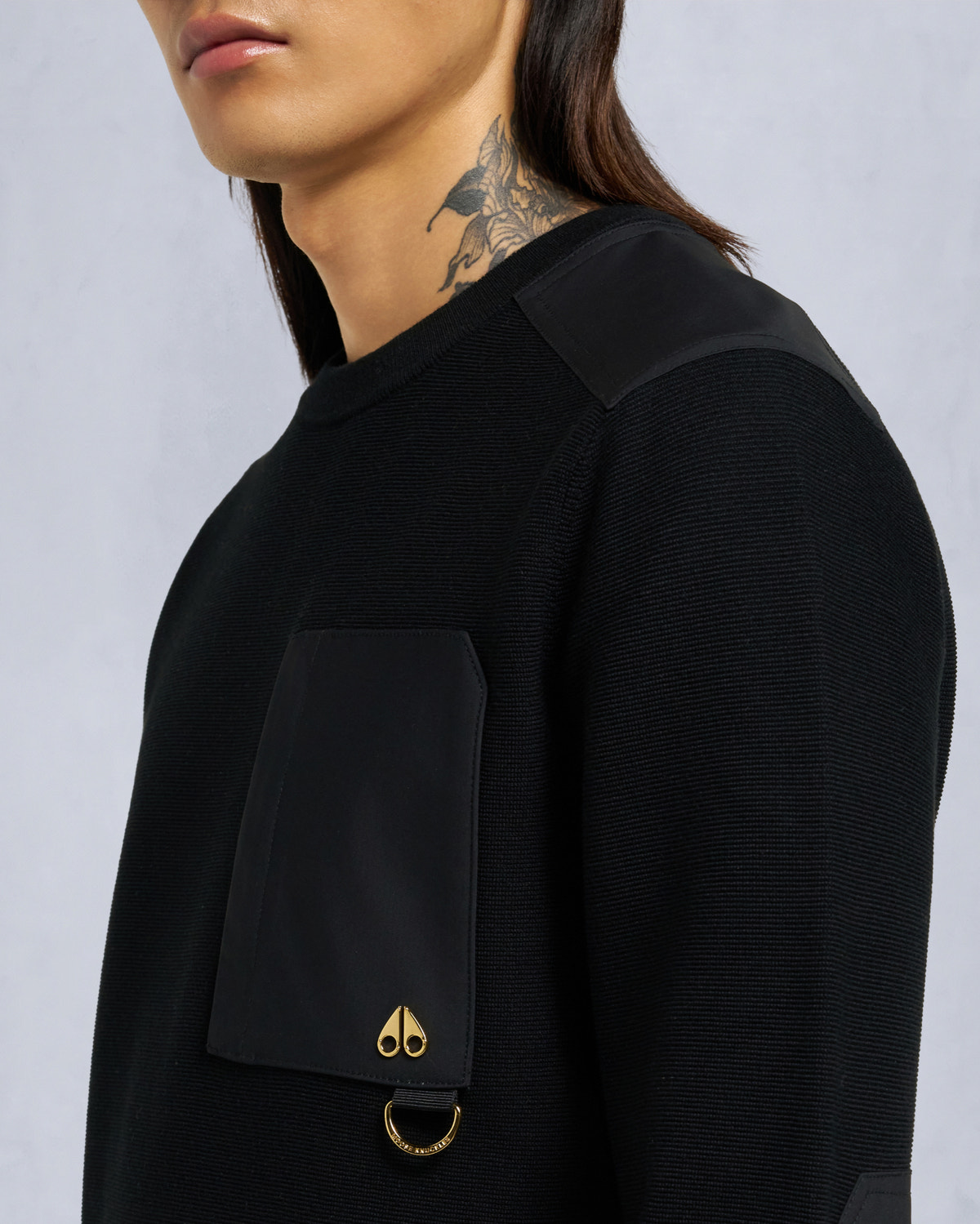 Moose Knuckles - M35MK667G - Gold Series Elowan Crewneck Sweater - MENS - - Detail3