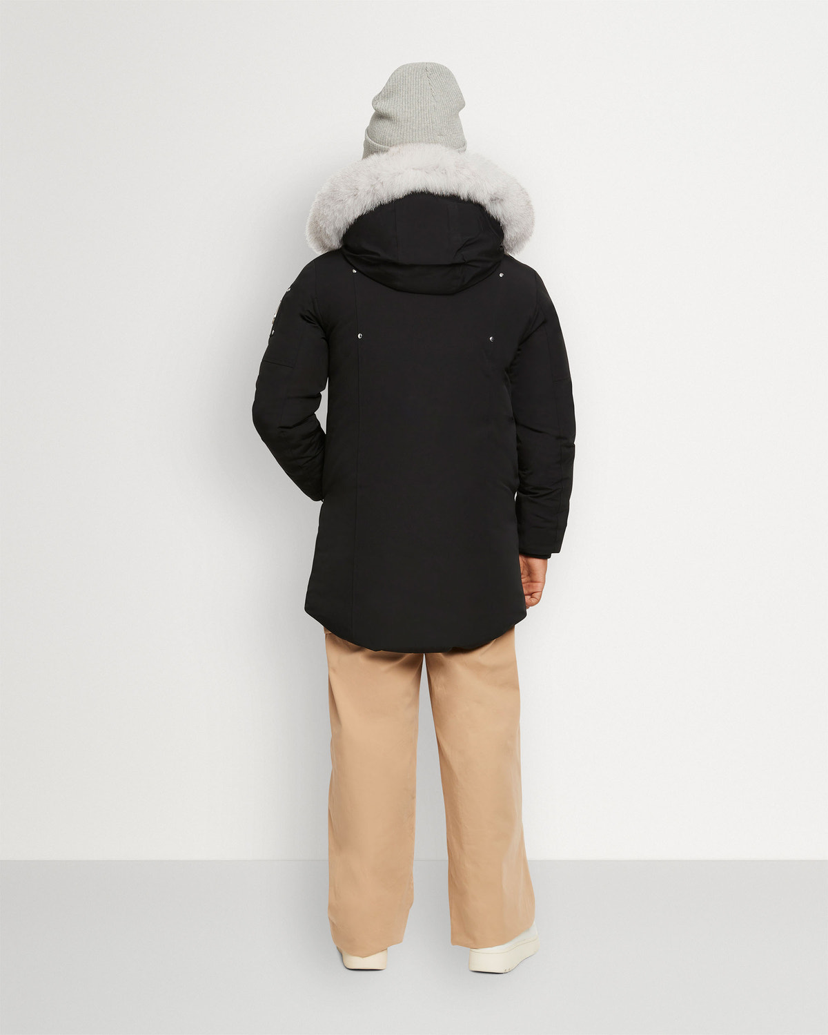 Moose Knuckles - M39UP231S - Kids Unisex Original Shearling Trim Parka - KIDS - Black / Natural Shearling - Back