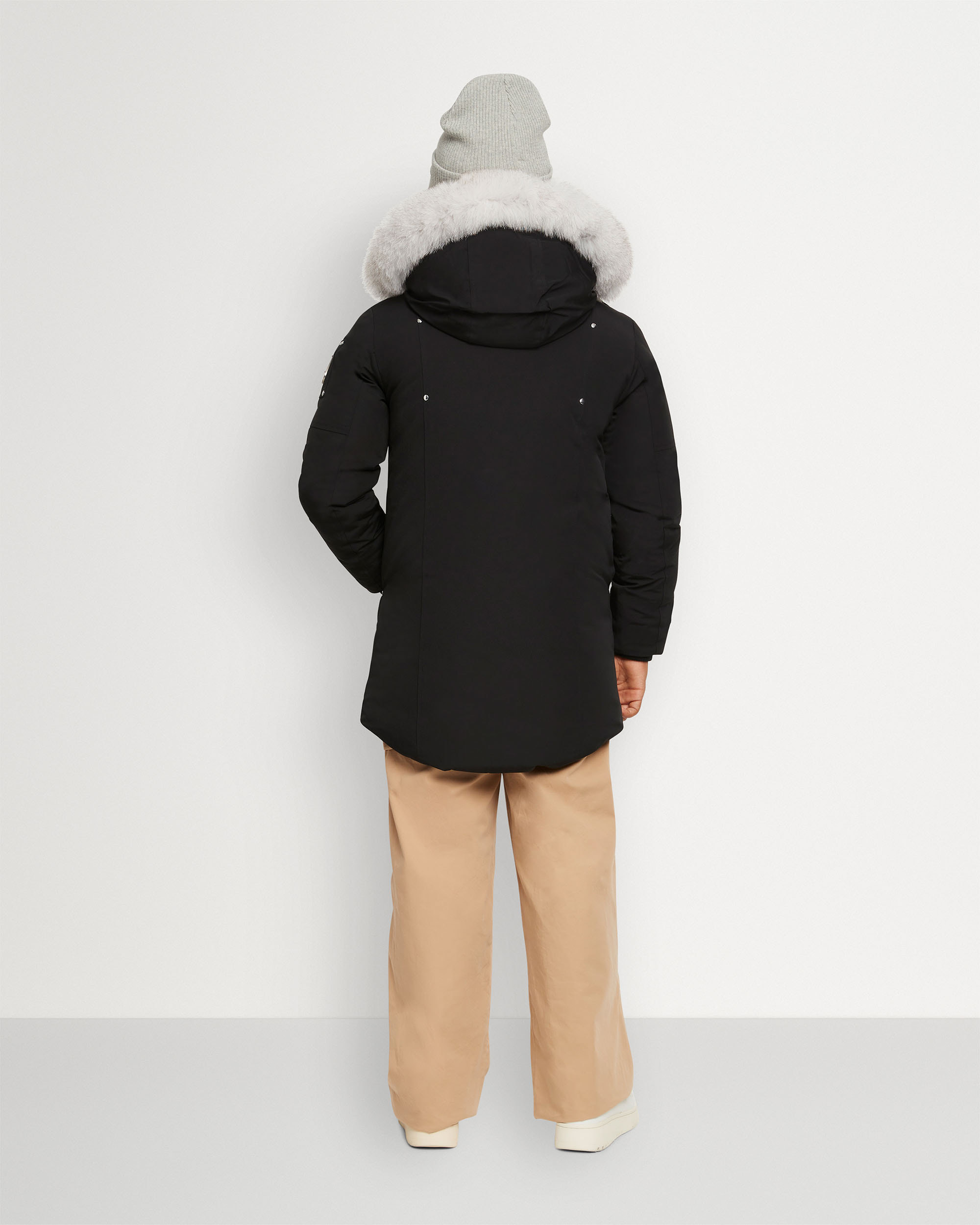 Moose Knuckles - M39UP231S - Kids Unisex Original Shearling Trim Parka - KIDS - Black / Natural Shearling - Back