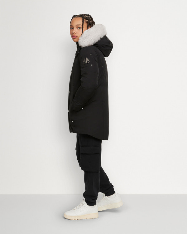 Moose Knuckles - M39UP231S - Kids Unisex Original Shearling Trim Parka - KIDS - Black / Natural Shearling - Detail3