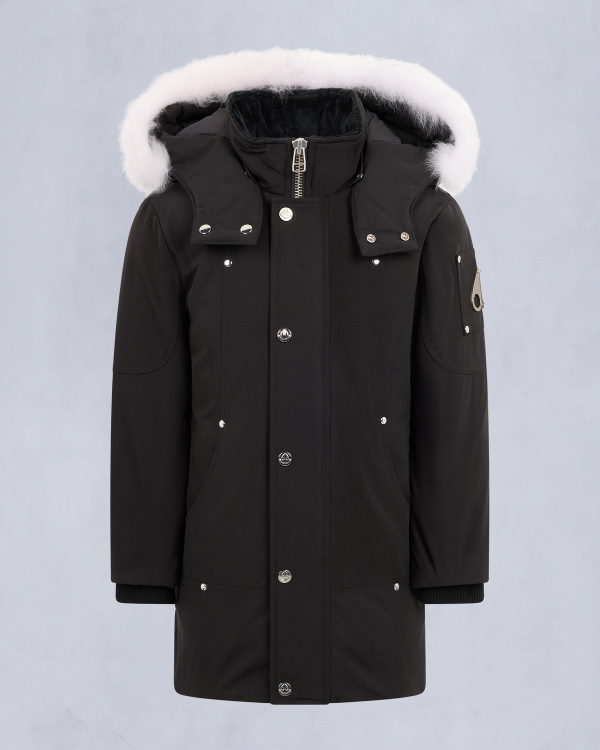 Moose Knuckles - M39UP231S - Kids Unisex Original Shearling Trim Parka - KIDS - Black / Natural Shearling - GM