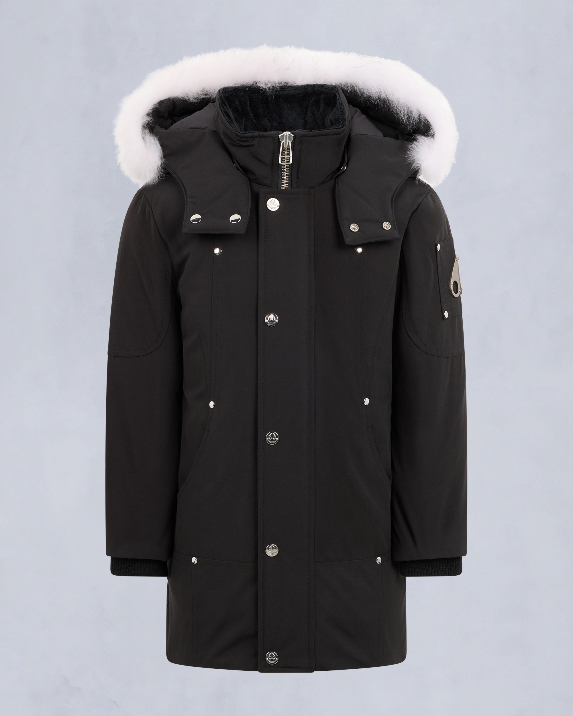 Moose Knuckles - M39UP231S - Kids Unisex Original Shearling Trim Parka - KIDS - Black / Natural Shearling - GM