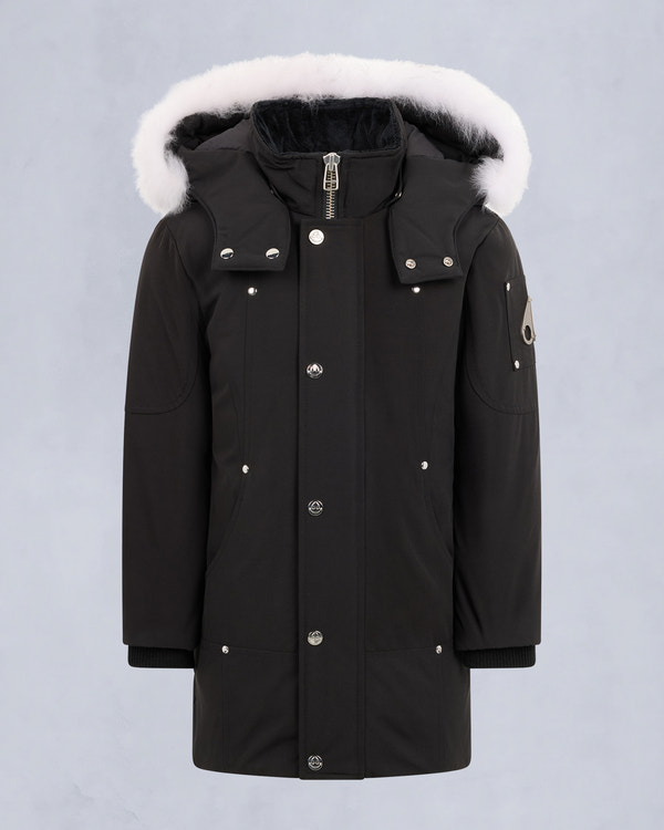 Moose Knuckles - M39UP231S - Kids Unisex Original Shearling Trim Parka - KIDS - Black / Natural Shearling - GM
