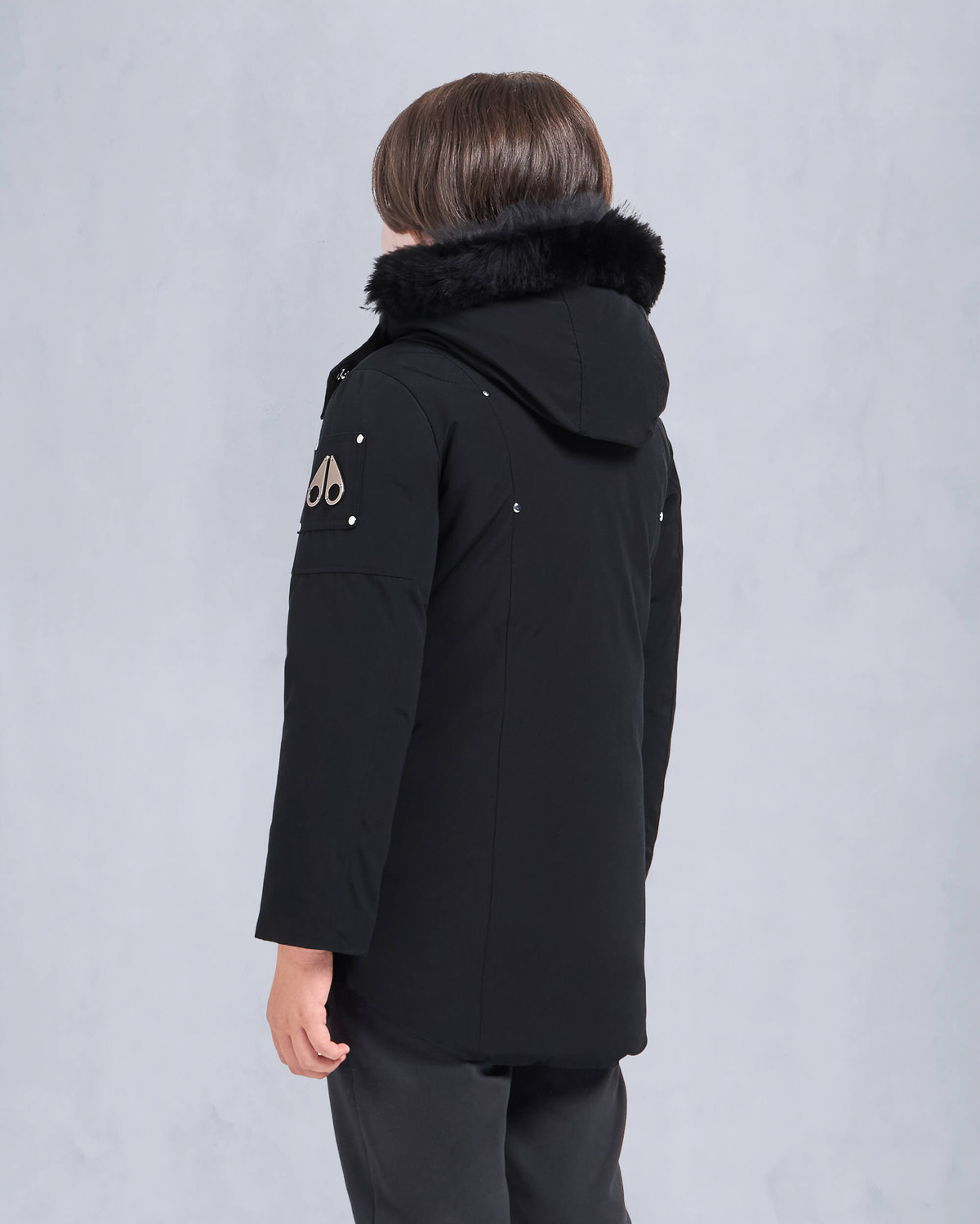Moose Knuckles - M39UP231S - Kids Original Unisex Shearling Parka - KIDS - Black / Black Shearling - Back