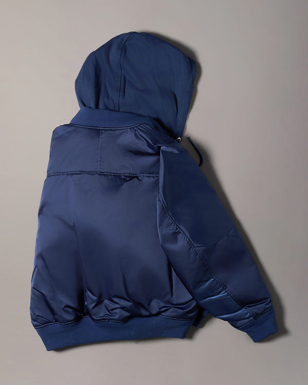 GEORGIE SATIN BOMBER JACKET-NIGHTFALL