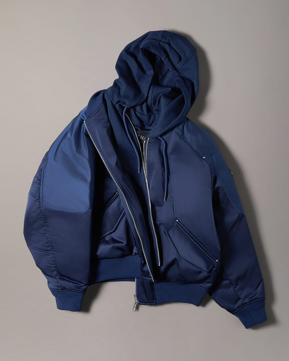 GEORGIE SATIN BOMBER JACKET-NIGHTFALL