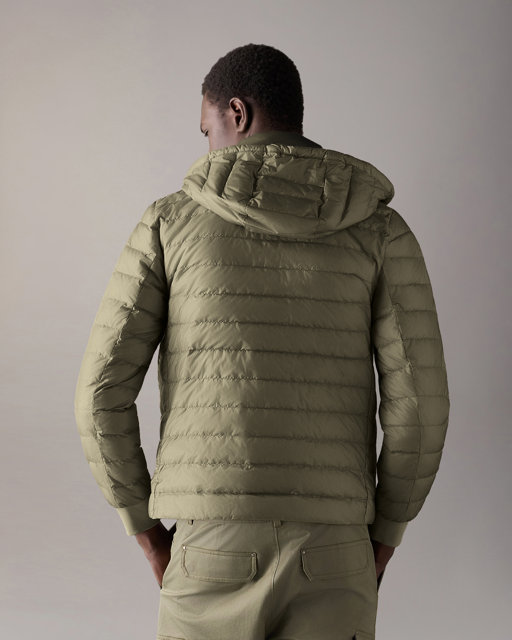 CLOUD WALKER AIR DOWN HOODIE-ARTICHOKE