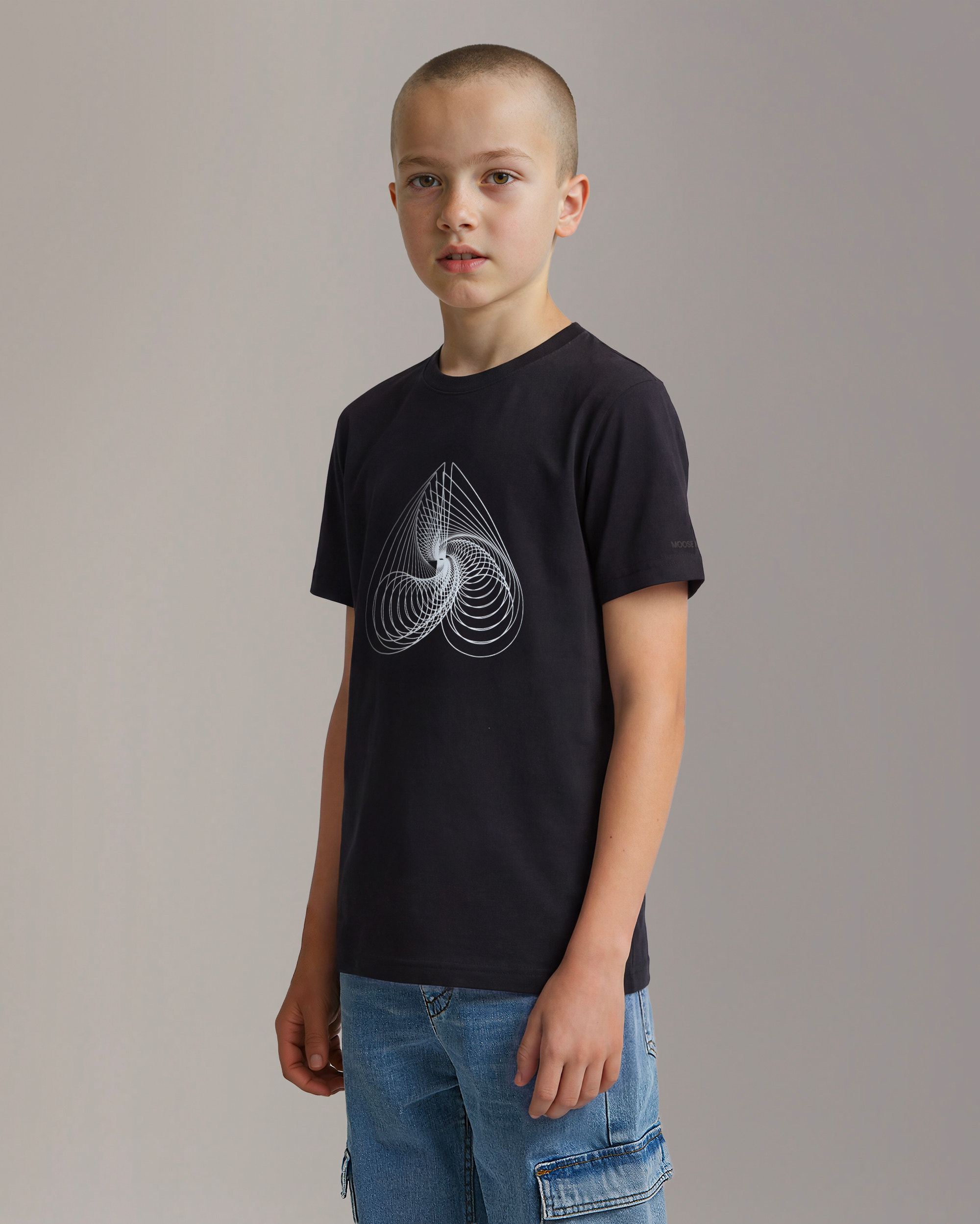 ECLIPSO PIMA COTTON LOGO T-SHIRT-BLACK/WHITE