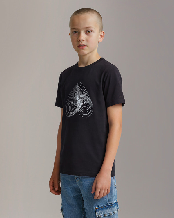 ECLIPSO PIMA COTTON LOGO T-SHIRT-BLACK/WHITE