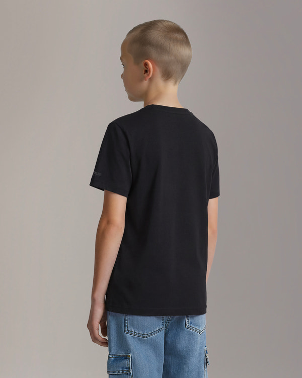 ECLIPSO PIMA COTTON LOGO T-SHIRT-BLACK/WHITE