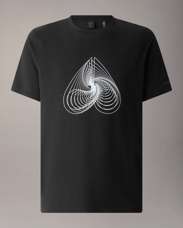 ECLIPSO PIMA COTTON LOGO T-SHIRT-BLACK/WHITE