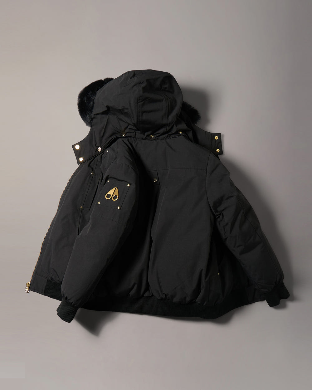 KIDS ORIGINAL DOWN GOLD SERIES BOMBER JACKET-BLACK-BLACK