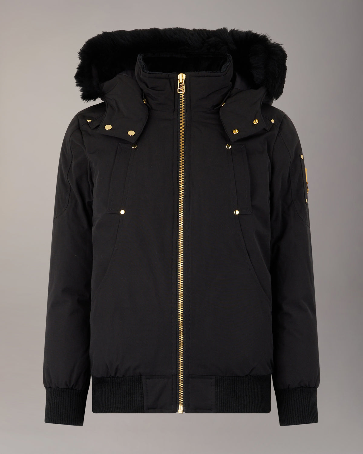 BLOUSON AVIATEUR EN DUVET ORIGINAL GOLD SERIES POUR ENFANT-NOIR-NOIR