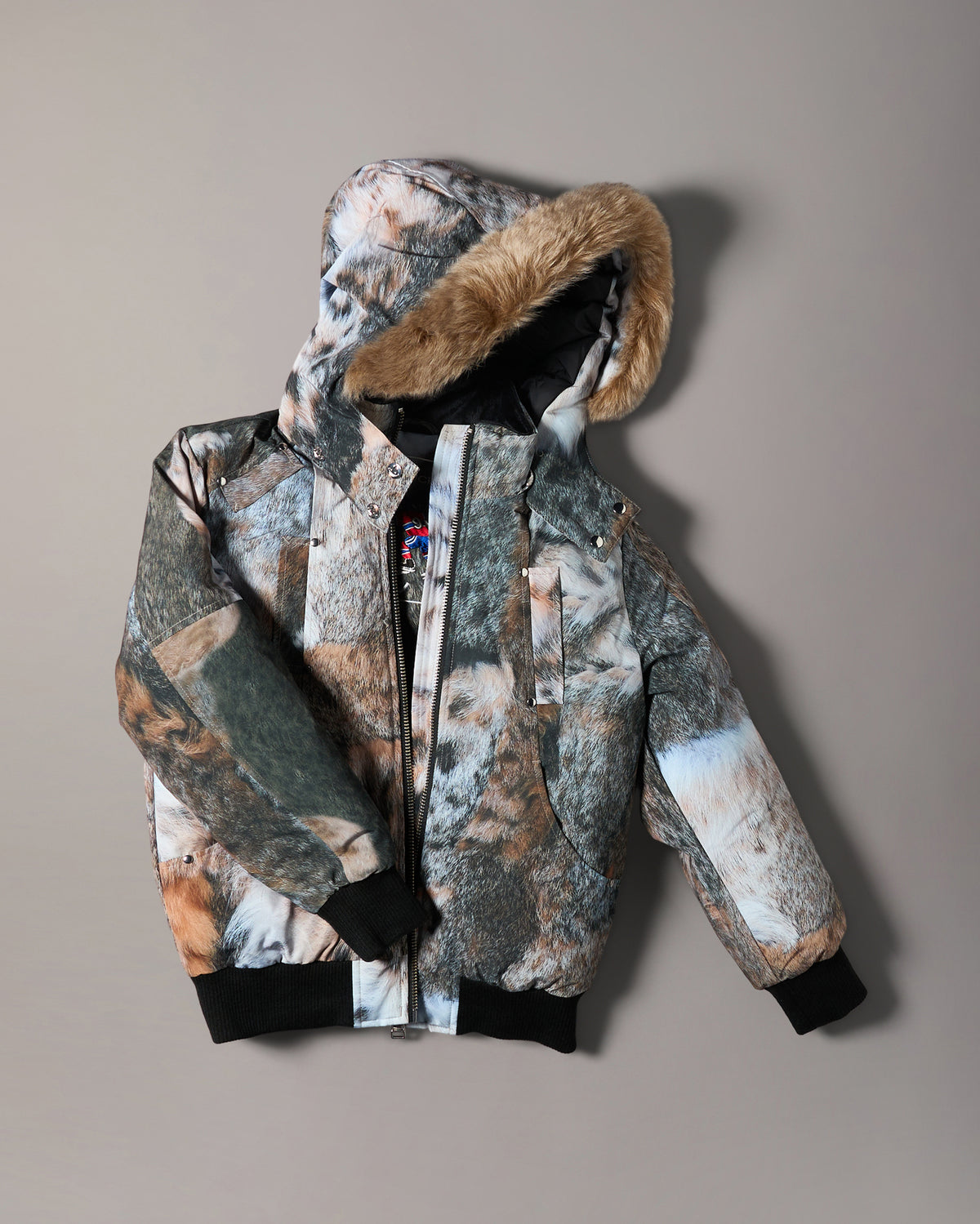 BLOUSON AVIATEUR ORIGINAL EN DUVET POUR ENFANT-WILD-BRONZE
