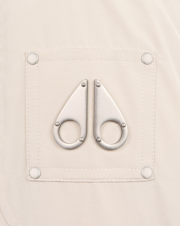 BOMBER UNISEXE ORIGINAL POUR ENFANT AVEC BORDURE EN PEAU LAINÉE-ALBAÎTRE/BRONZE