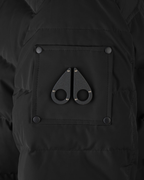 ONYX LADRIERE SHEARLING BOMBER JACKET-BLACK/ICE