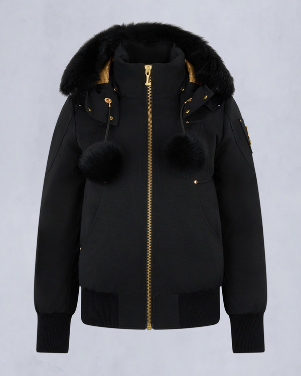 GOLD SERIES ORIGINAL SAINTE FLAVIE BOMBER JACKET-BLACK/BLACK