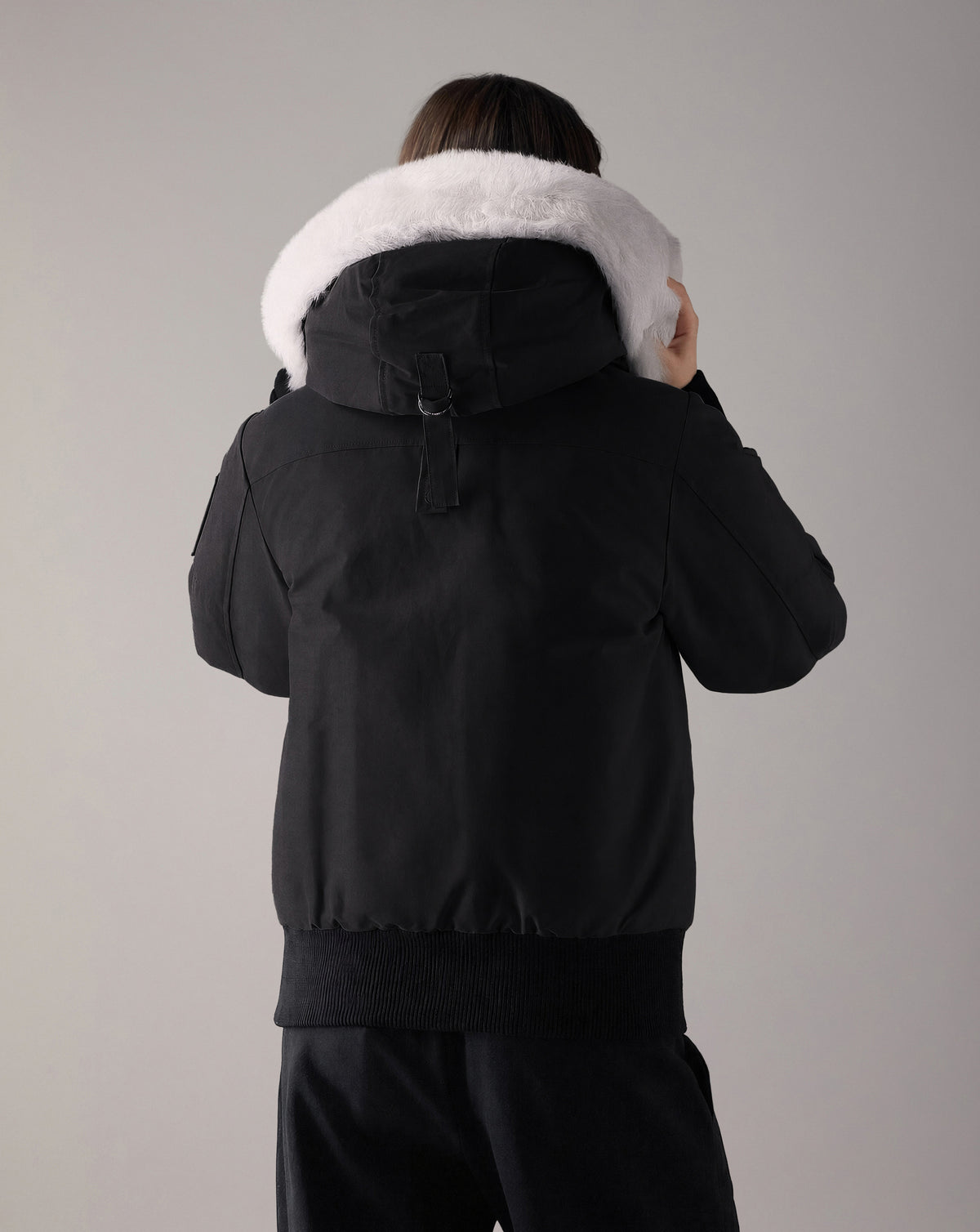 ORIGINAL DEBBIE DOWN BOMBER-BLACK-NATURAL