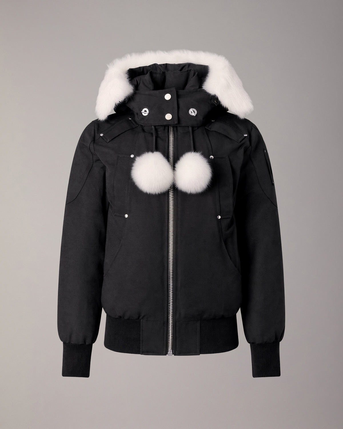 ORIGINAL DEBBIE DOWN BOMBER-BLACK-NATURAL