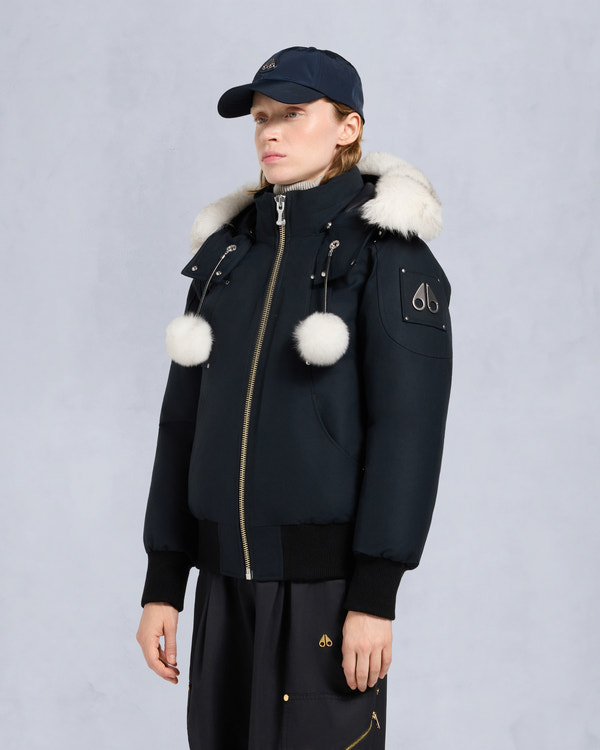 ORIGINAL DEBBIE BOMBER JACKET-NAVY/NATURAL