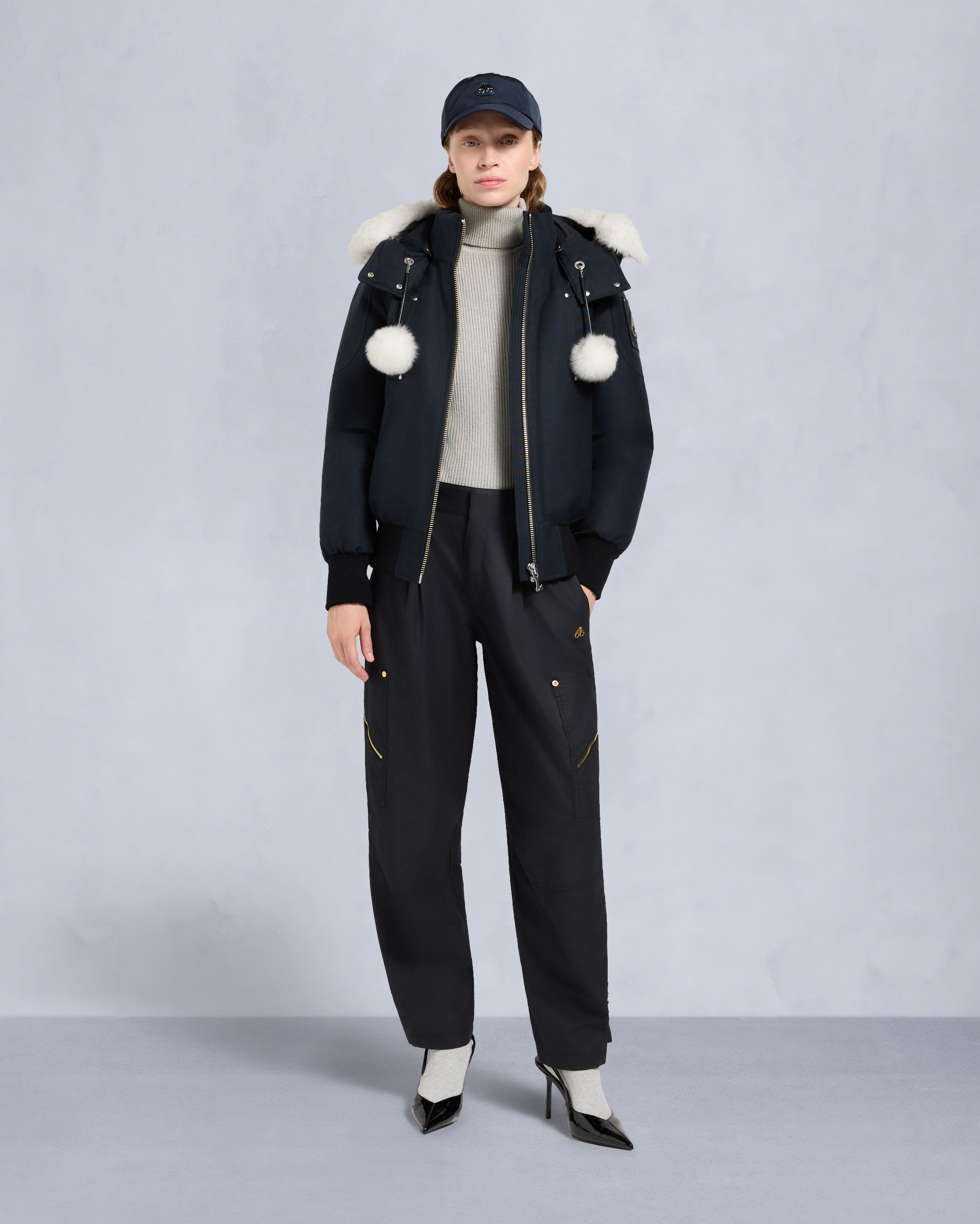 ORIGINAL DEBBIE BOMBER JACKET-NAVY/NATURAL