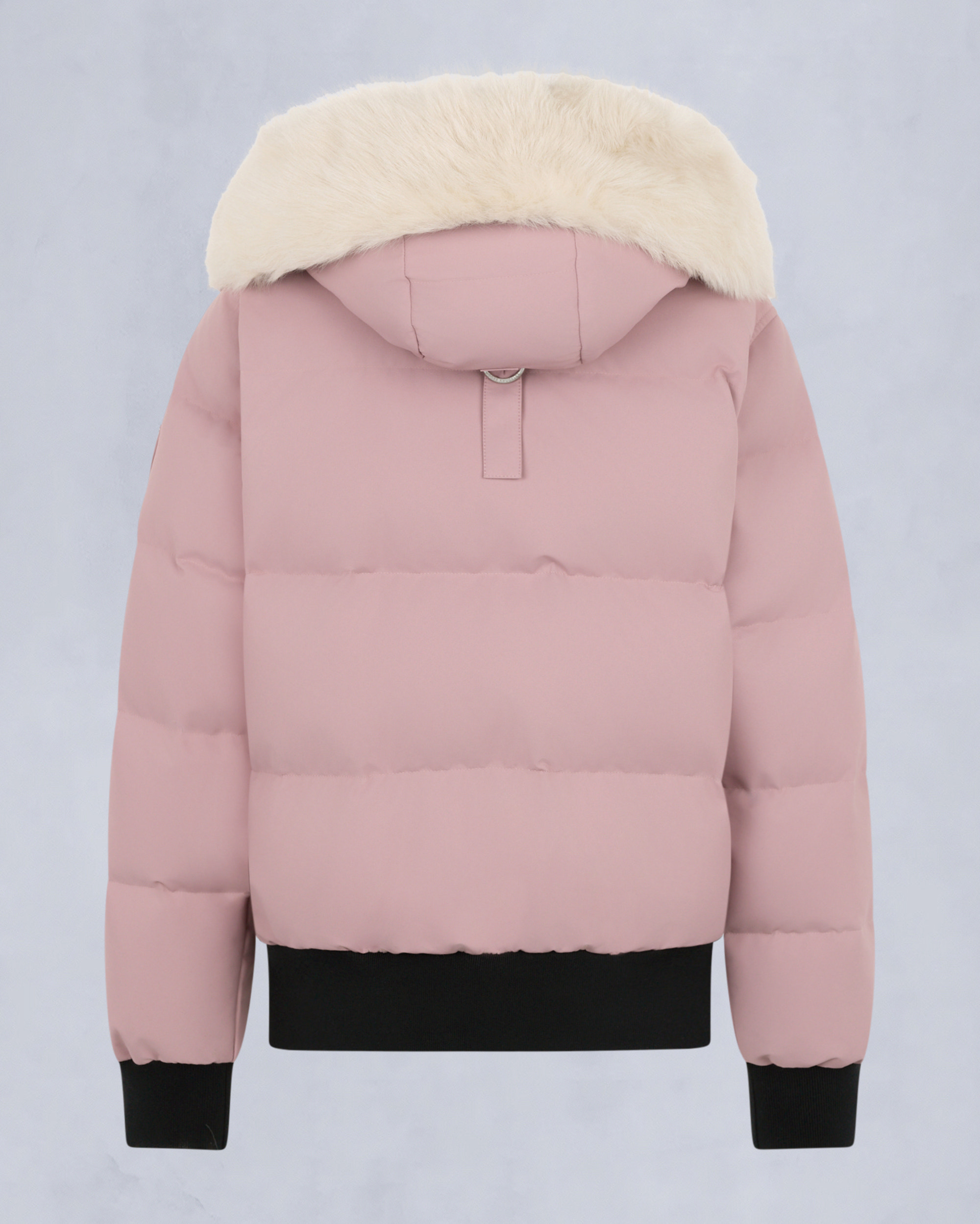BLOUSON AVIATEUR CLOUD EN PEAU DE MOUTON-MAUVE/ALBÂTRE