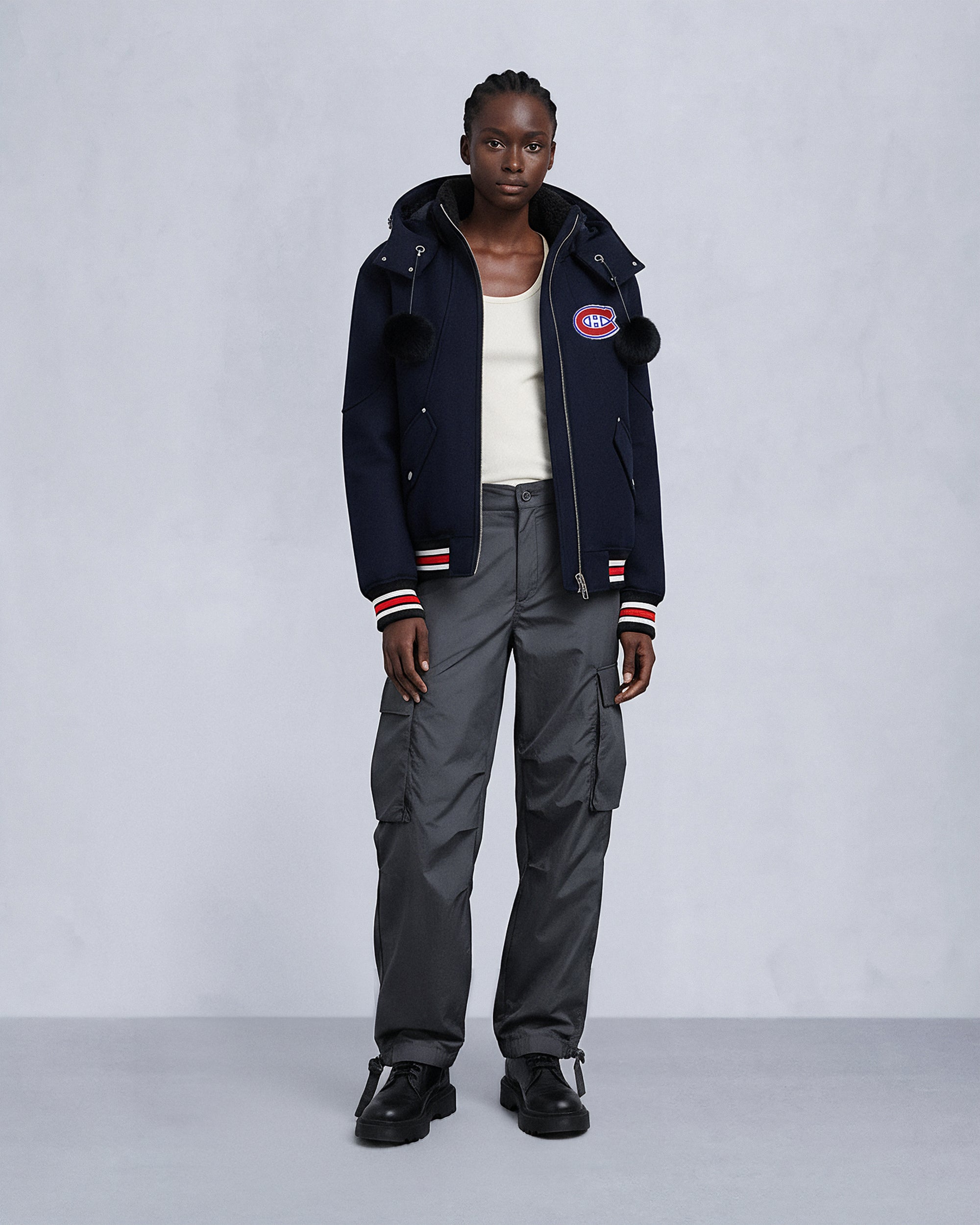 Nhl X Moose Knuckles Canadiens Bomber Jacket | Women | Moose Knuckles