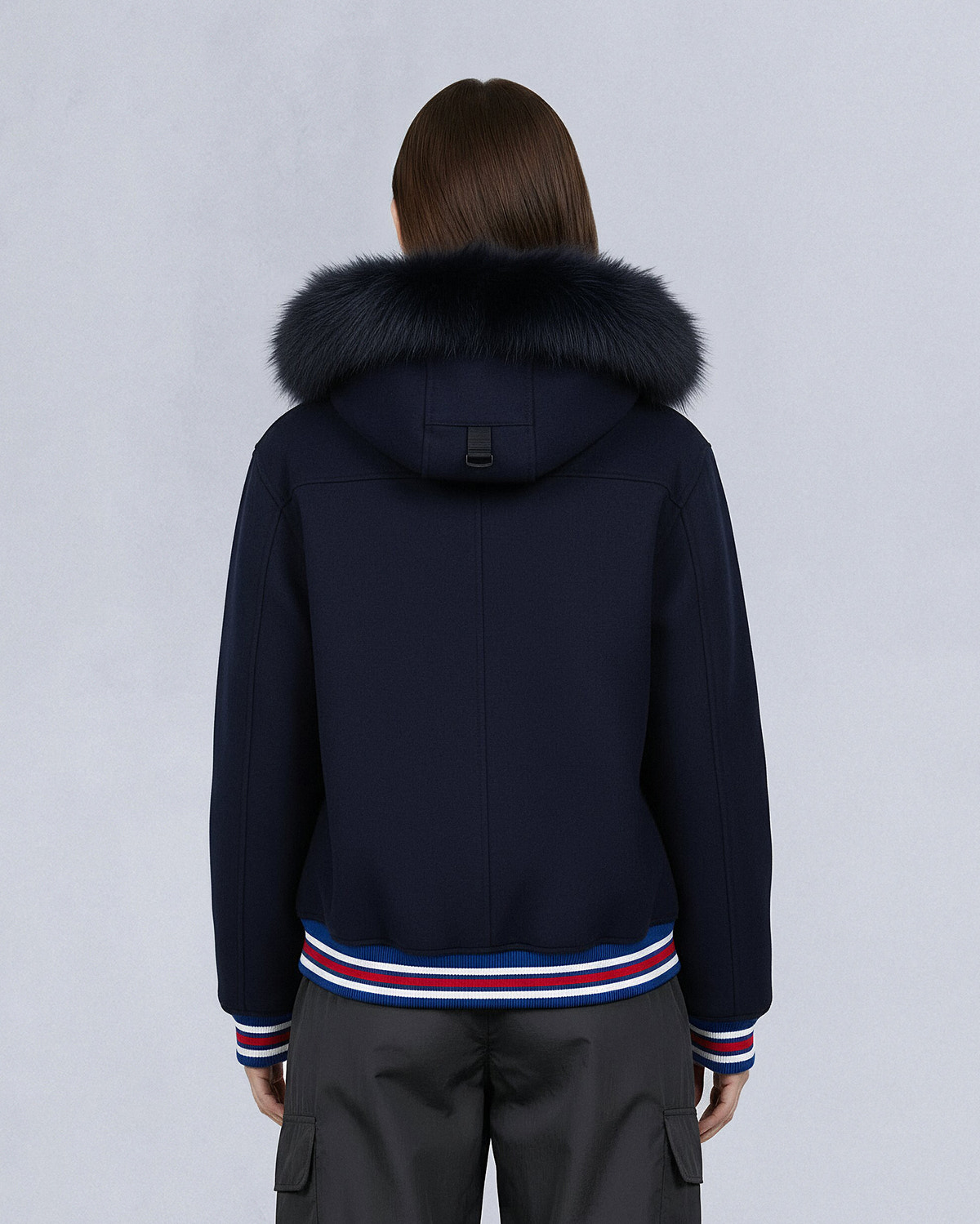 BLOUSON AVIATEUR NHL X MOOSE KNUCKLES RANGERS-BLEU MARINE/ROUGE/OS/NOIR