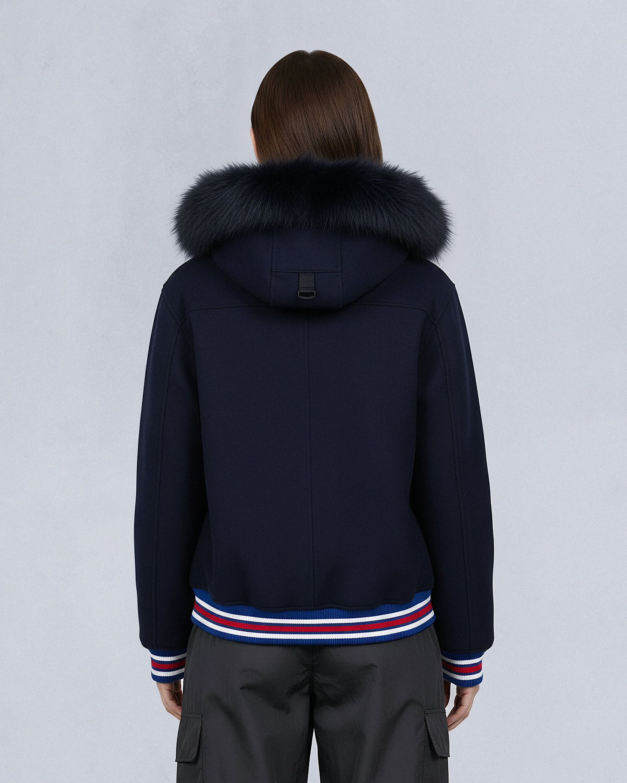 BLOUSON AVIATEUR NHL X MOOSE KNUCKLES RANGERS-BLEU MARINE/ROUGE/OS/NOIR