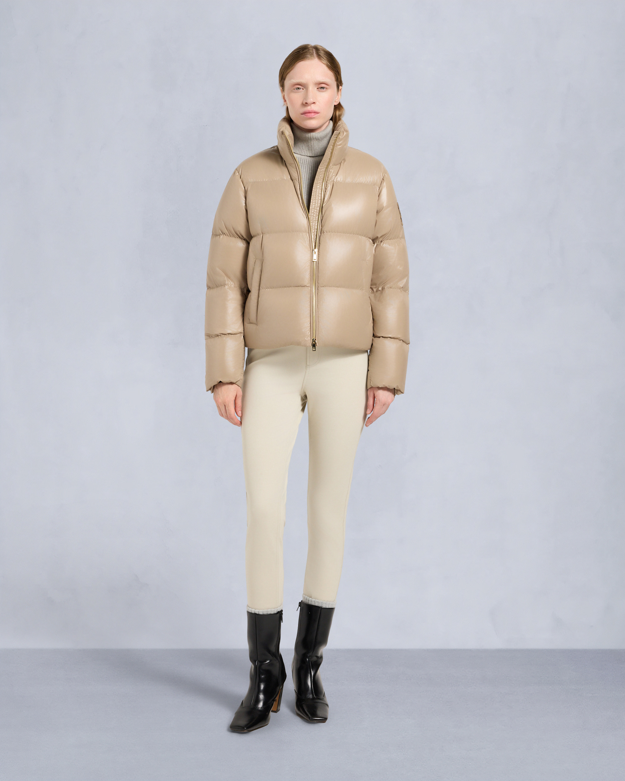MOONSTONE PUFFER JACKET-CHAMPAGNE