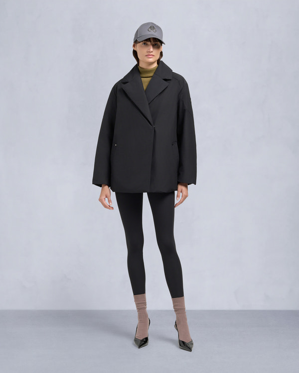 LONSDALE SHORT WRAP JACKET-BLACK