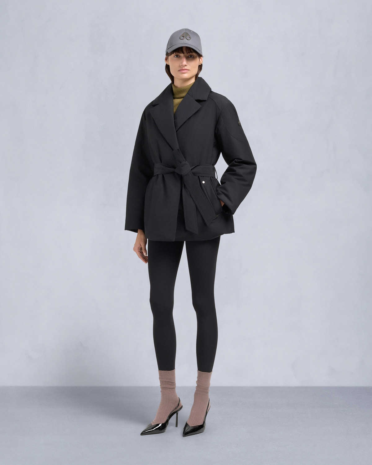 LONSDALE SHORT WRAP JACKET-BLACK