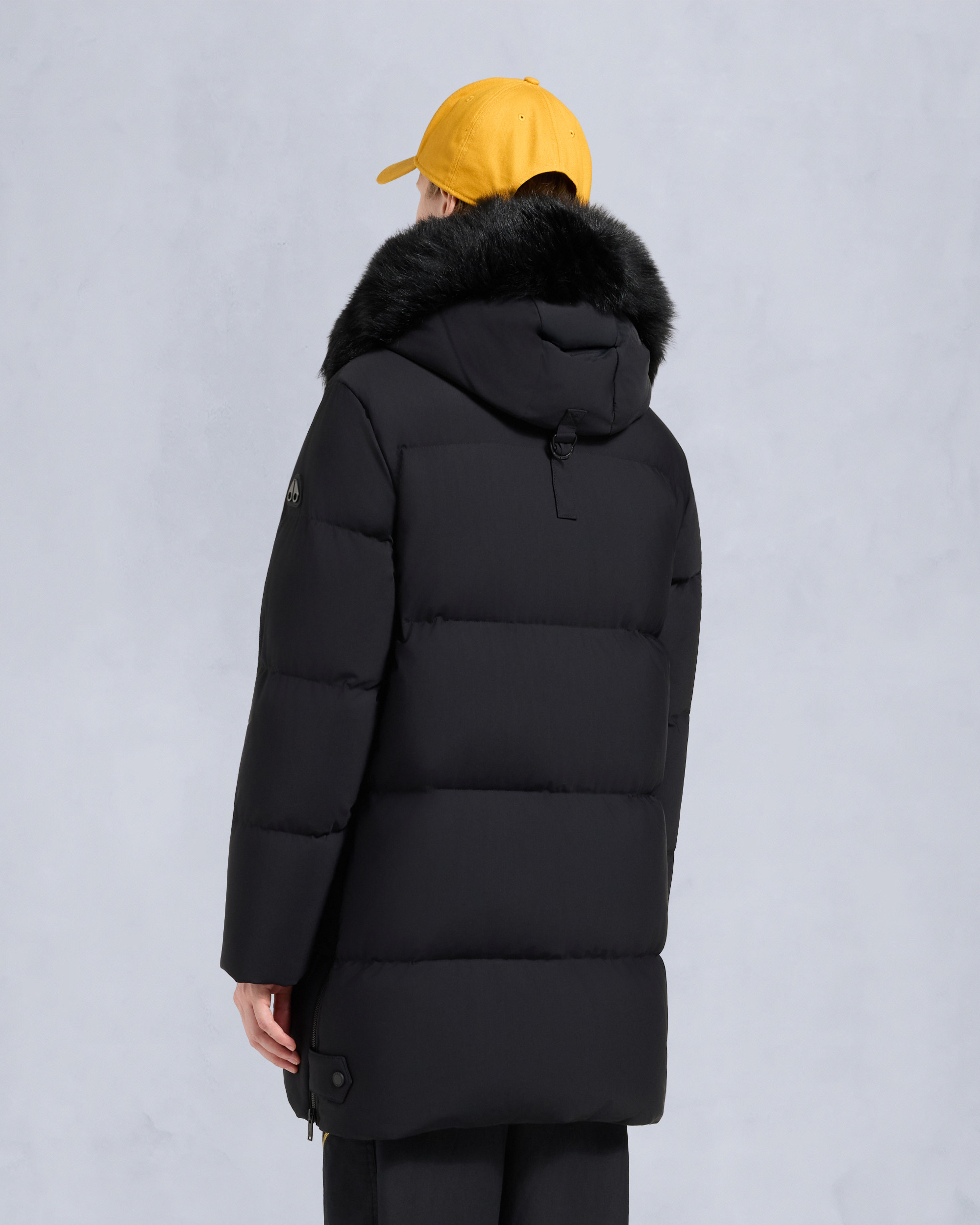 NYLUXE CHELIA SHEARLING 3Q JACKET-BLACK/BLACK