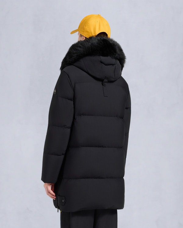 NYLUXE CHELIA SHEARLING 3Q JACKET-BLACK/BLACK