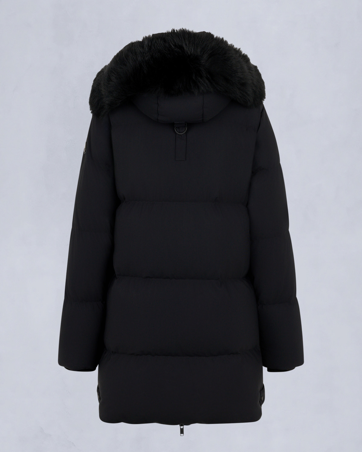 NYLUXE CHELIA SHEARLING 3Q JACKET-BLACK/BLACK