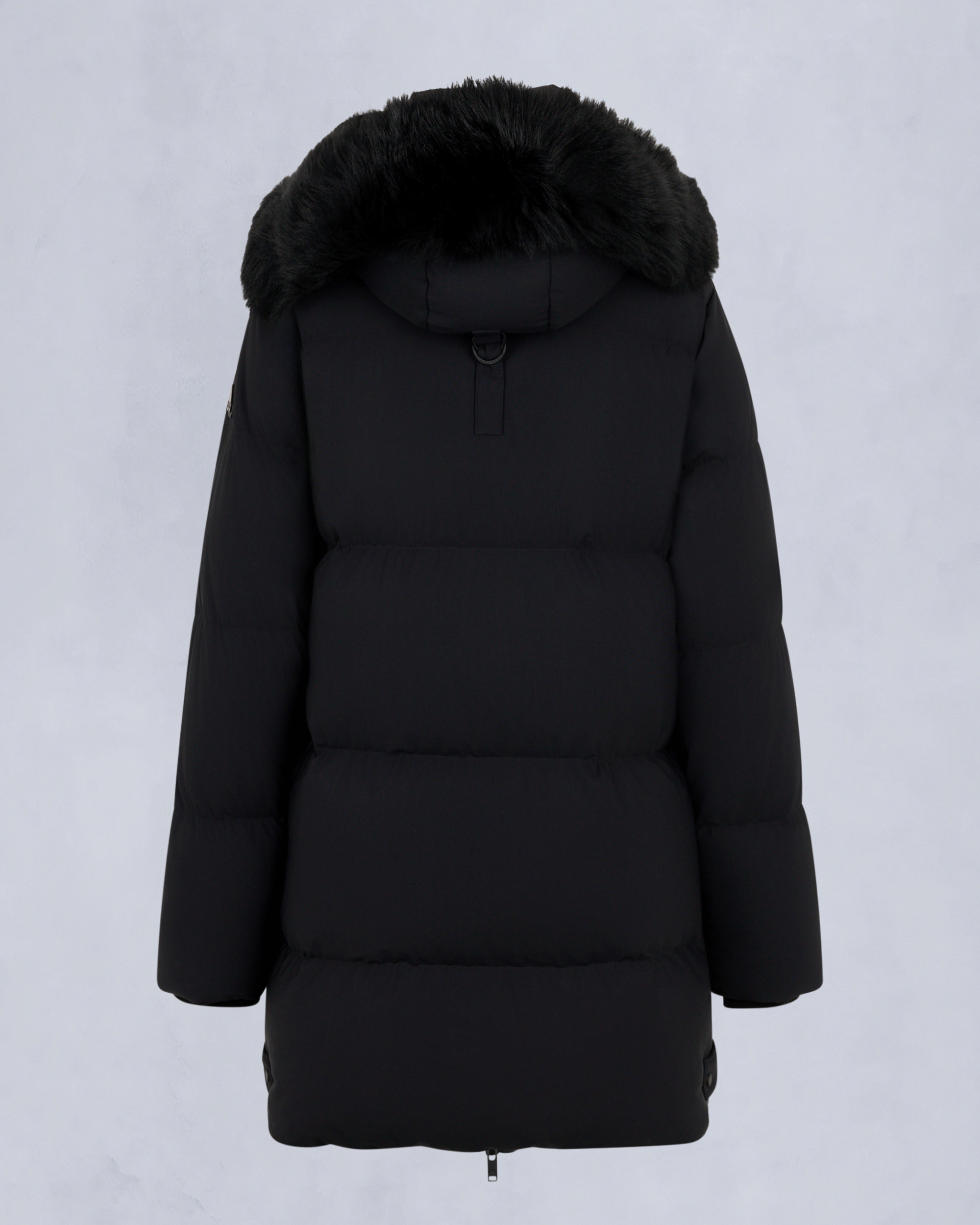NYLUXE CHELIA SHEARLING 3Q JACKET-BLACK/BLACK