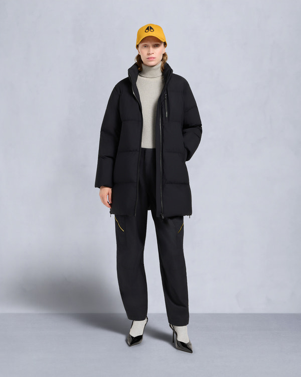 NYLUXE CHELIA SHEARLING 3Q JACKET-BLACK/BLACK