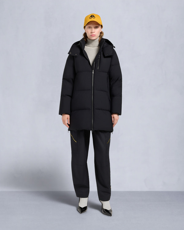 NYLUXE CHELIA SHEARLING 3Q JACKET-BLACK/BLACK