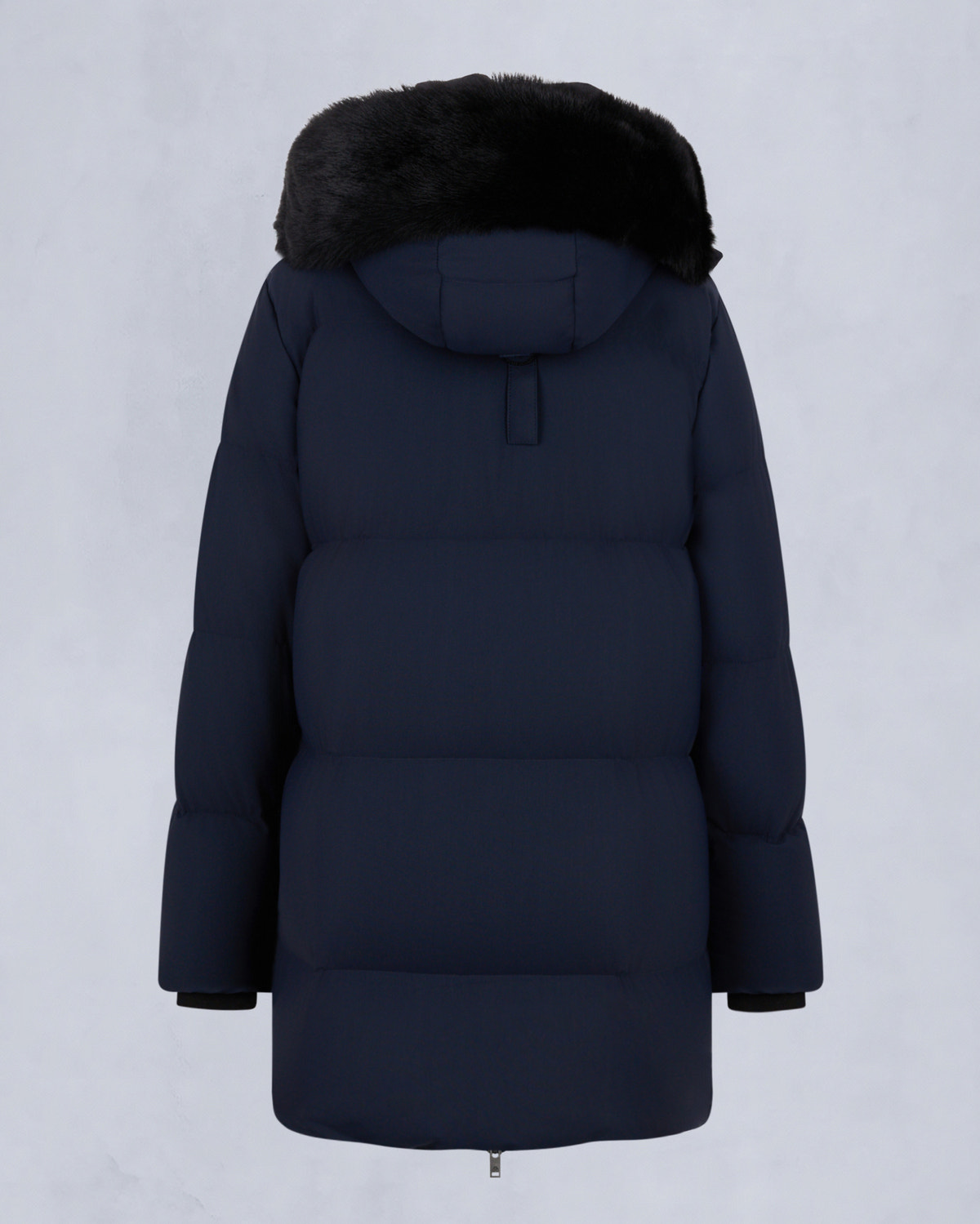NYLUXE CHELIA SHEARLING 3Q JACKET-NAVY/BLACK
