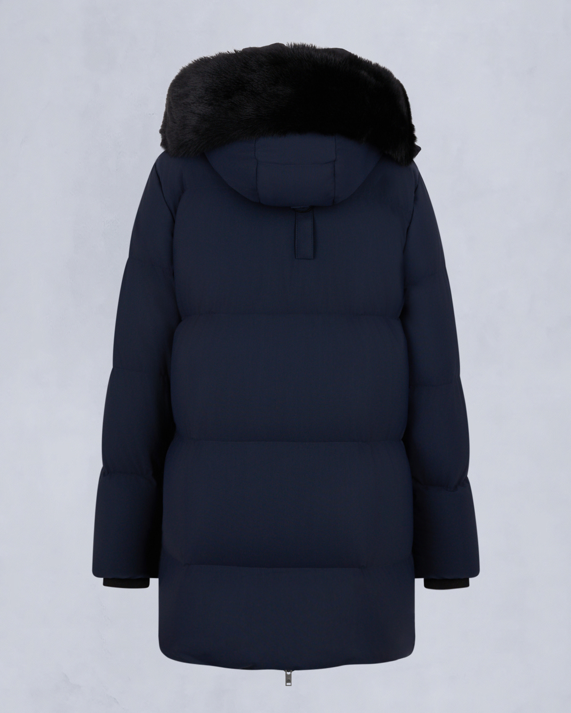 NYLUXE CHELIA SHEARLING 3Q JACKET-NAVY/BLACK