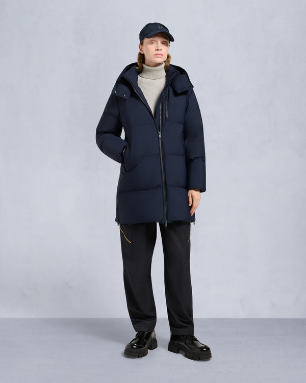 NYLUXE CHELIA SHEARLING 3Q JACKET-NAVY/BLACK