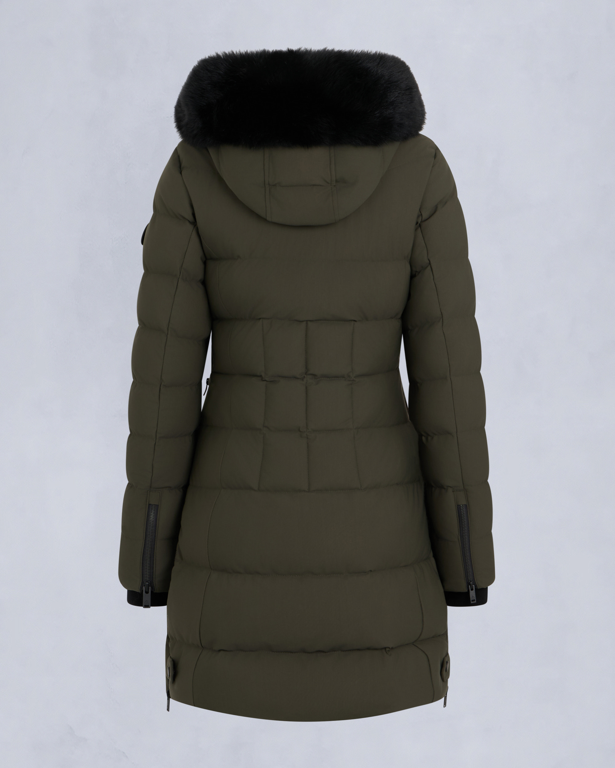 NYLUXE WATERSHED 3 PARKA-DARK OLIVE/BLACK